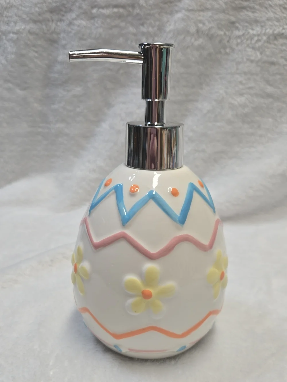 🌞Ceramic Floral Egg Soap Dispenser - Pastel Blue, Pink, Yellow